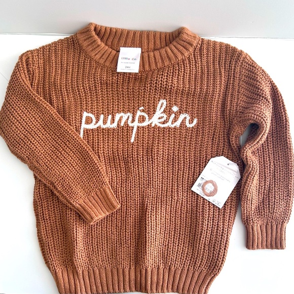 Little Co. By Lauren Conrad Other - Little Co. Kids Sweater Graphic Pumpkin Size 24M Orange